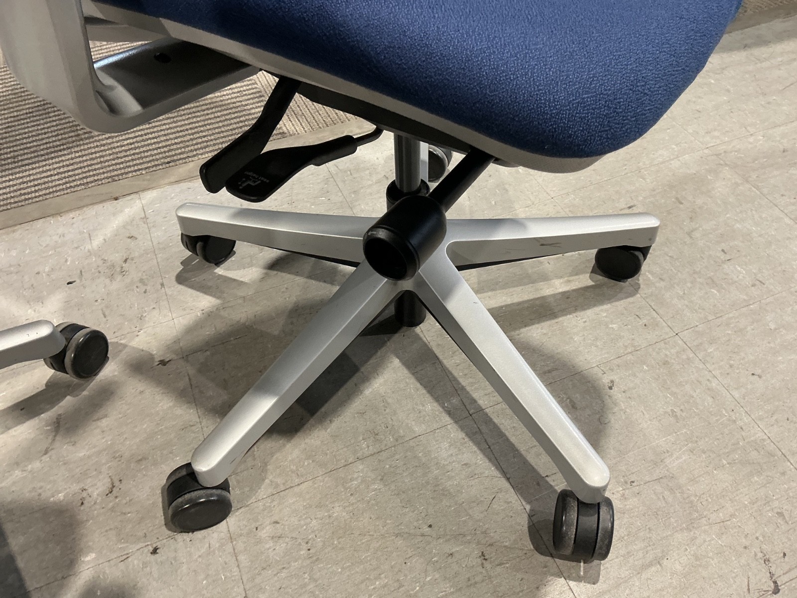 Steelcase Amia Office Chair w/ Blue Fabric and Gray Frame