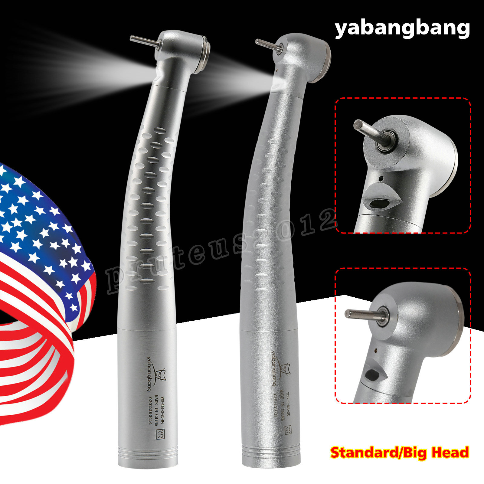 1-10 Yabangbang Dental Fiber Optic High Speed Handpiece 6Hole Connect YB6/YD6