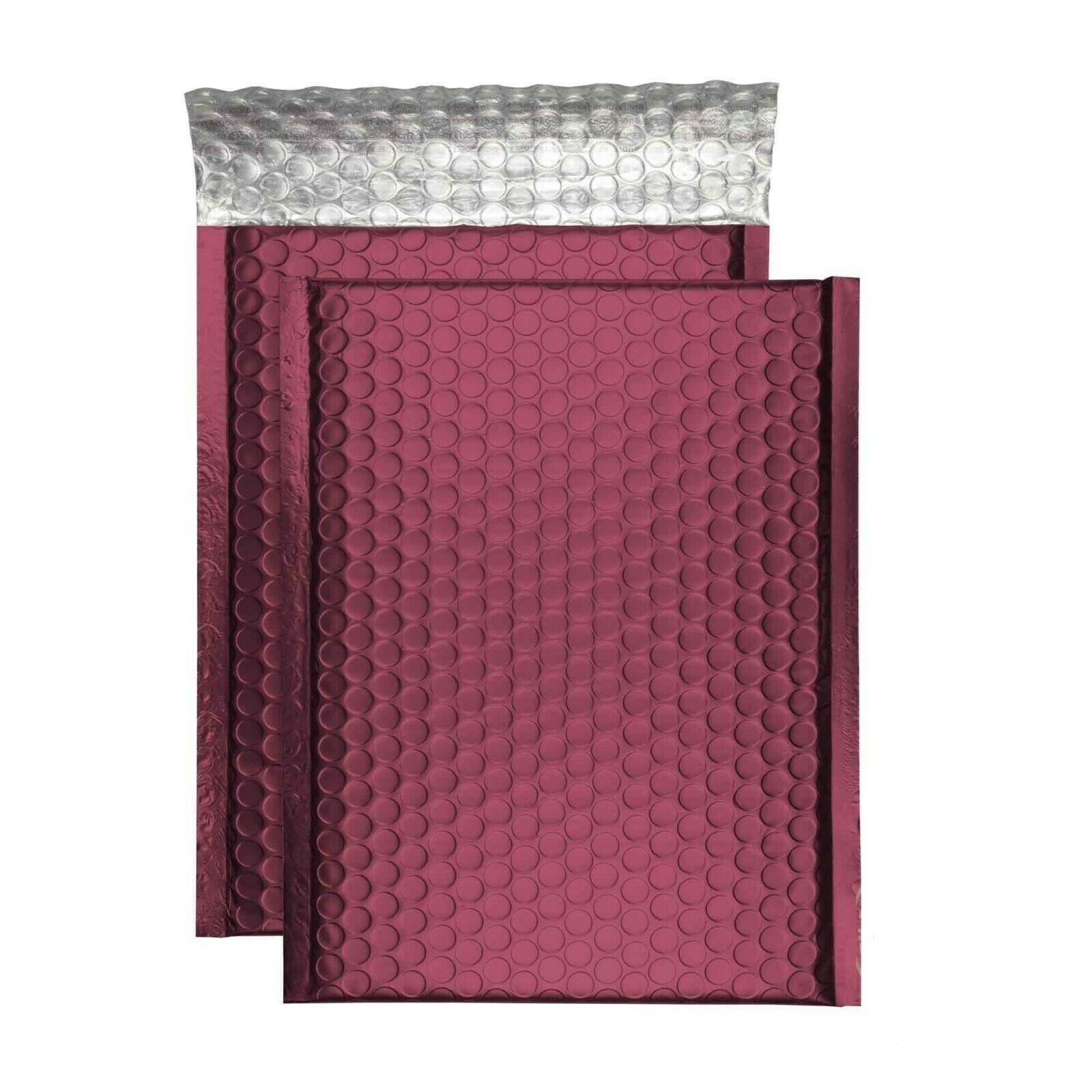 25 #2 8.5X12(8.5 x11.25)Matte Metallic bordeaux Poly Bubble Mailers Envelopes