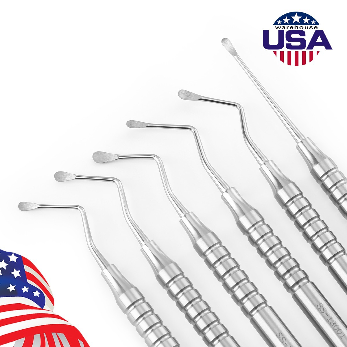 Dental Spoon Excavator Restorative Alveolar Socket Curette Double Ended