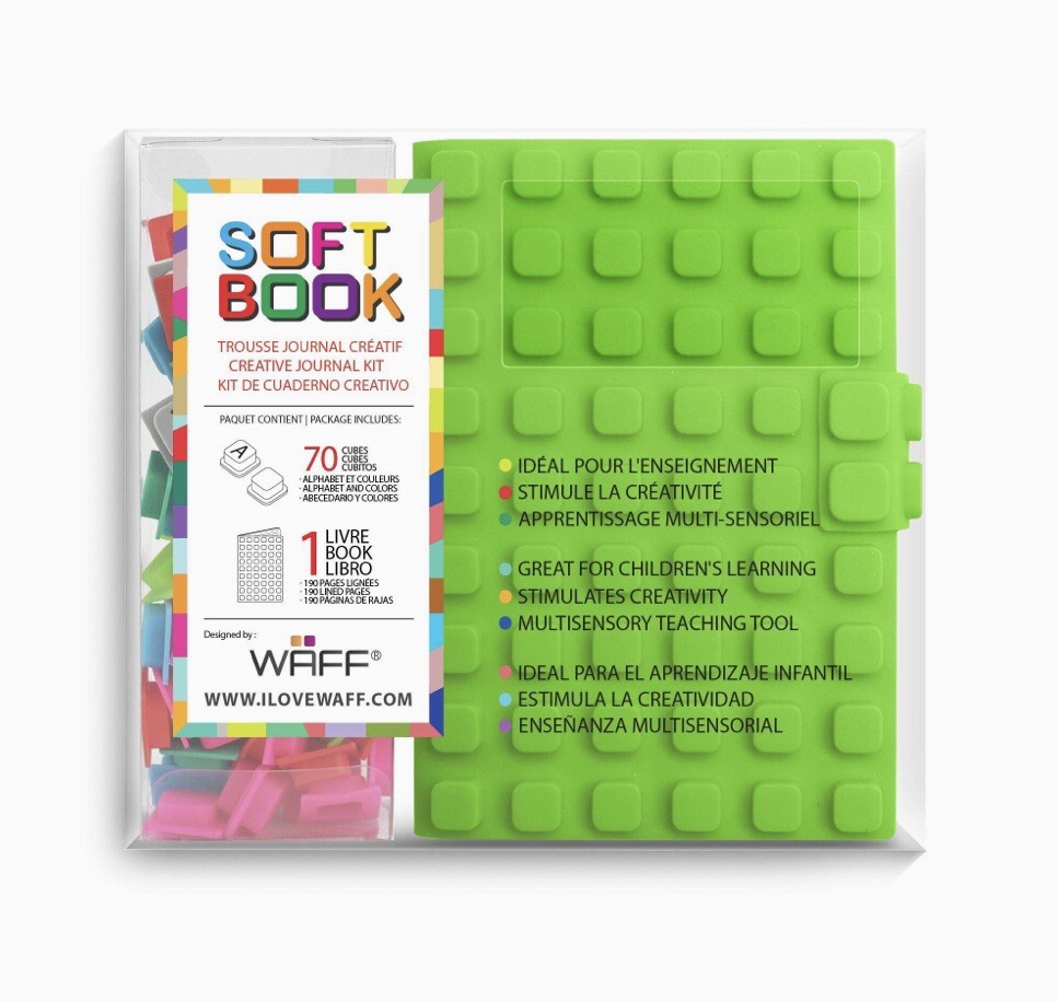 Waff Rubber Customizable Notebook 4in W x 5.75in H Green