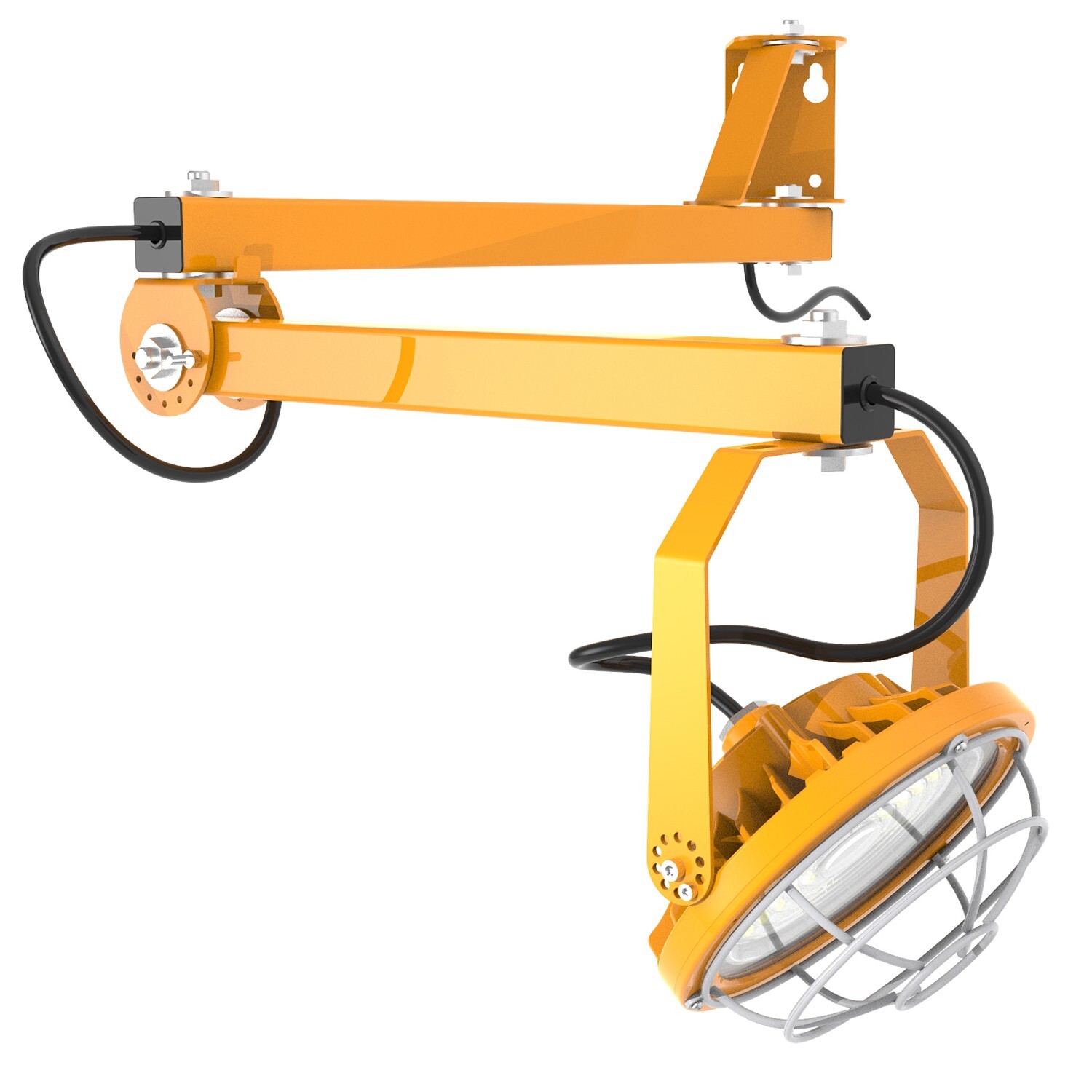30W LED Loading Dock Lights with Swing Single Arm 4,200LM, 360° Rotatable Lamp