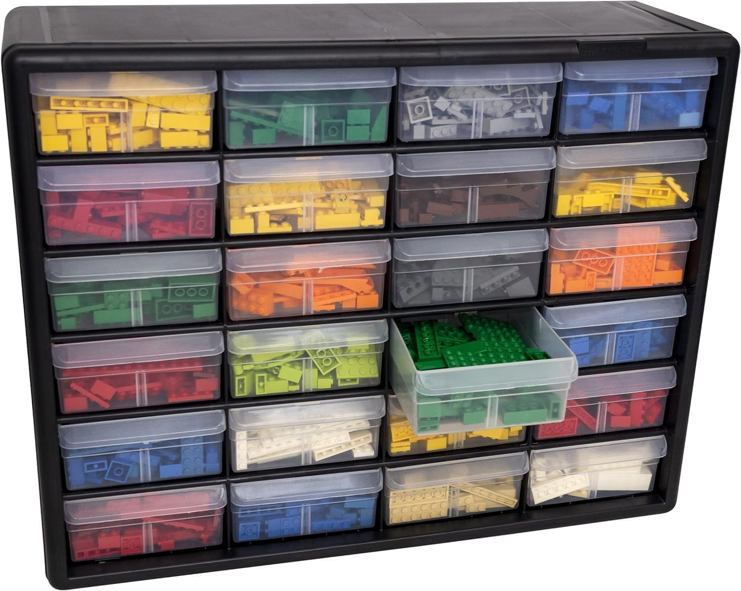 Akro-Mils 24-Drawer Plastic Drawer Storage Cabinet for Garage Organization, Bead