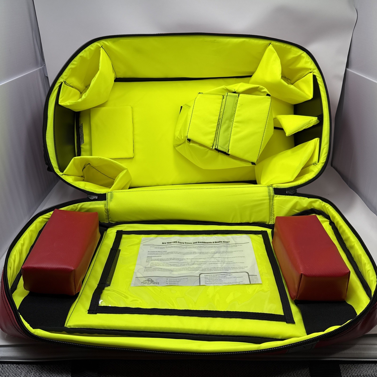 Iron Duck Lucas 2 Red BLS Backpack First Responders EMT Medical Trauma Bag READ!