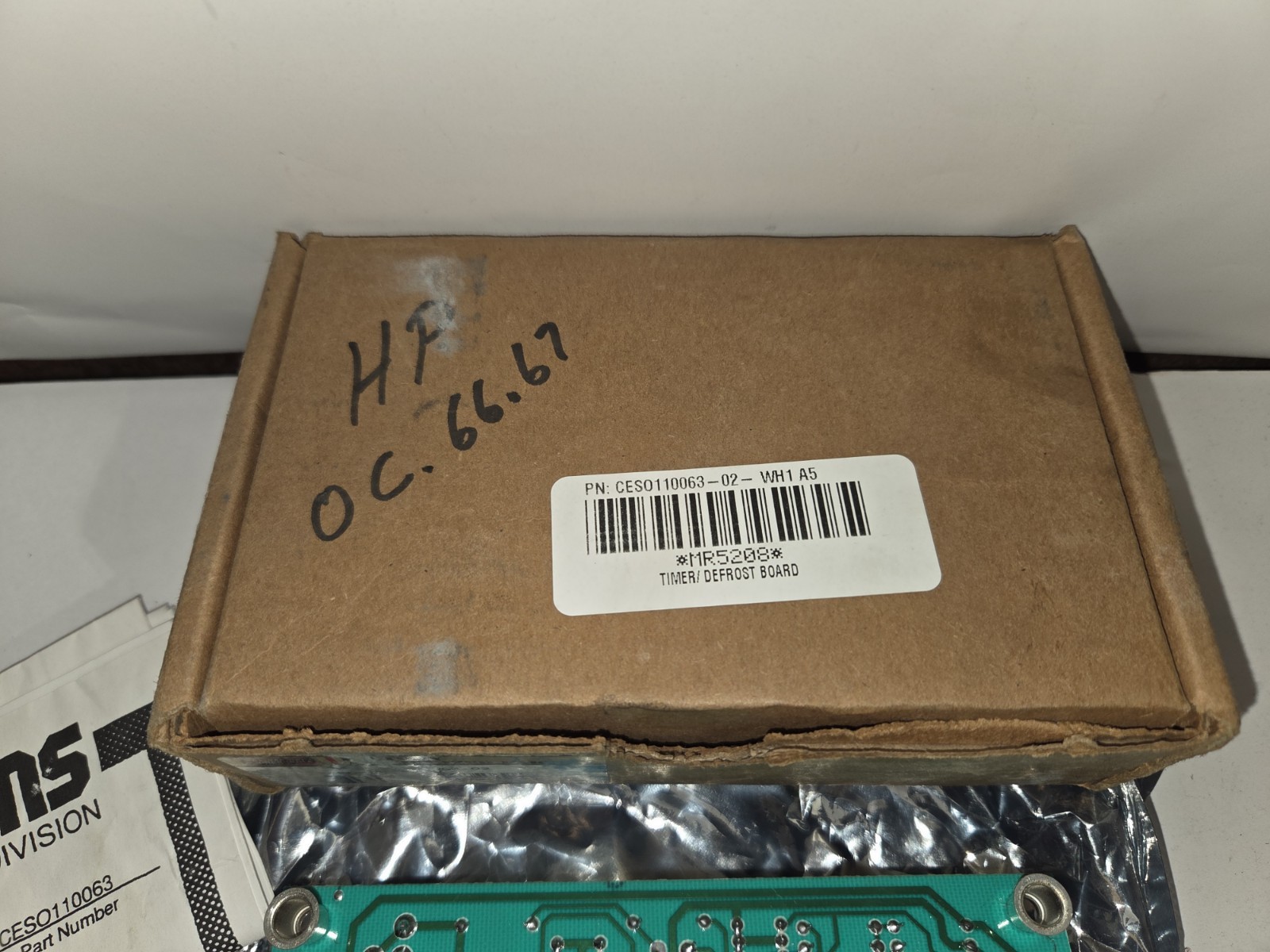 NEW GENUINE CARRIER CESO110063-02 TIMER / DEFROST BOARD