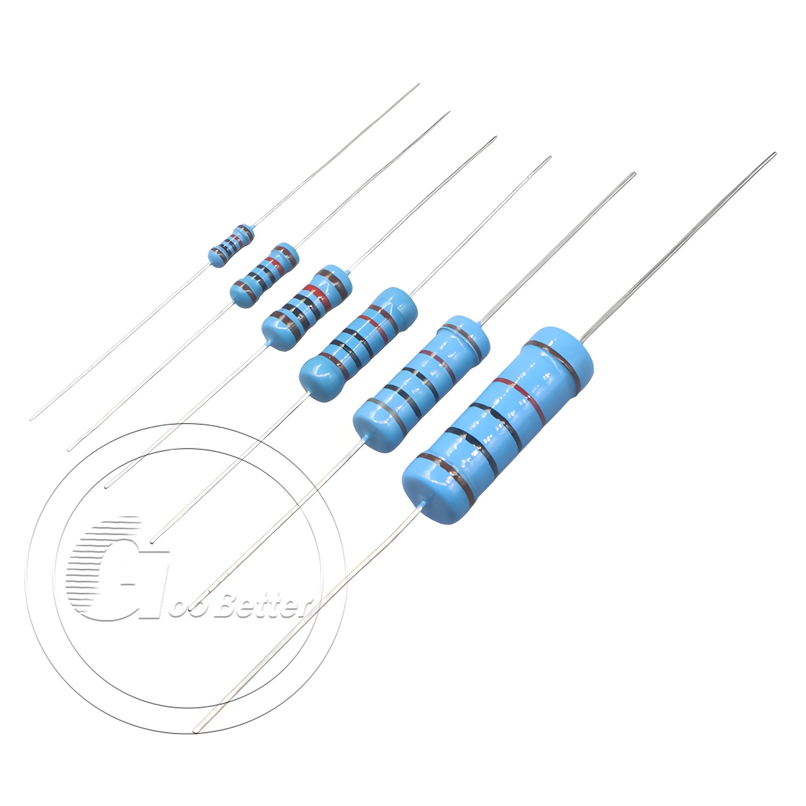 1/4W Metal Film Resistors 0.1% tolerance 1 ohm to 10M ohm available 20 pack