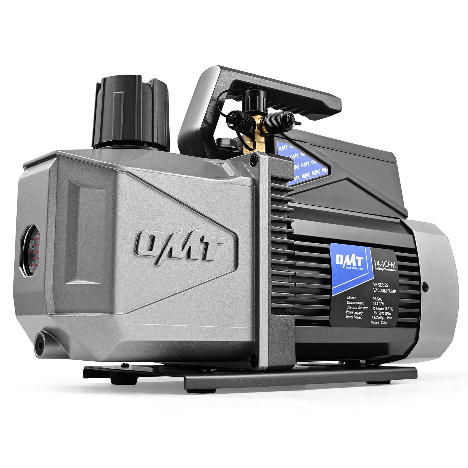 14.4cfm 1.5hp Vacuum Pump HVAC 2 Stage Vacuum Pump R134a R22 R410a 2x Oil Bottle