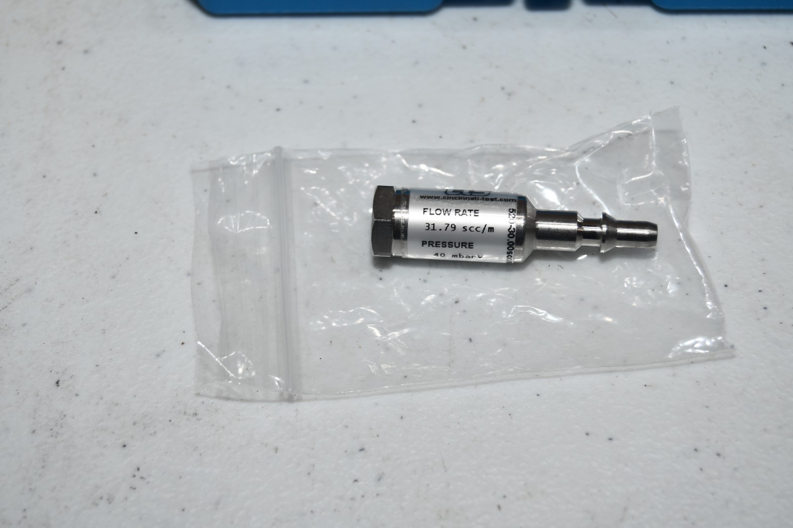 ^ CTS Cincinnati Test Systems 520-30.00scc Calibrated Leak Standard #X8599