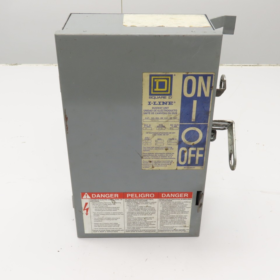 Square D I-Line PQ3603G 30A 3 Pole Fusible Busway Switch 600V