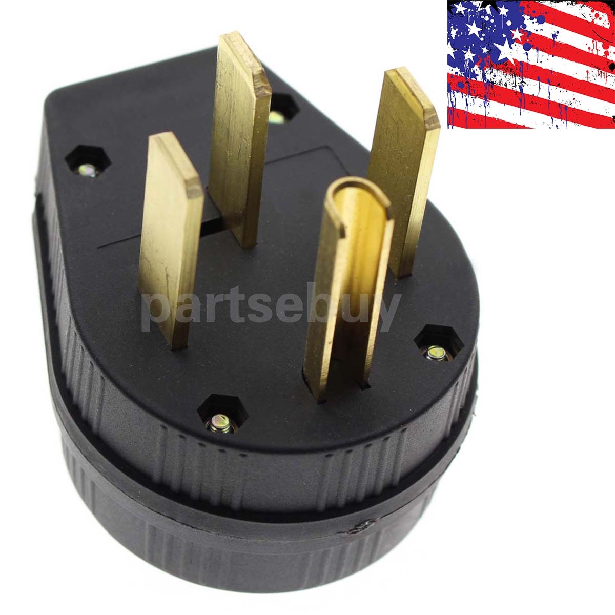 Power Plug For NEMA 14-50P, 8AWG/4C, SJOOW jacket Rubber Generator Cable 50A