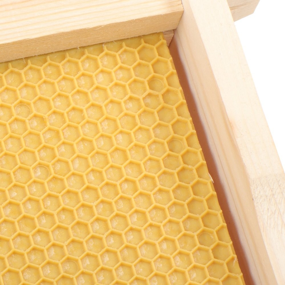 4 Layer 8 Frame Bee Hive Beeswax Coated Includes Beehive Frames and Foundations