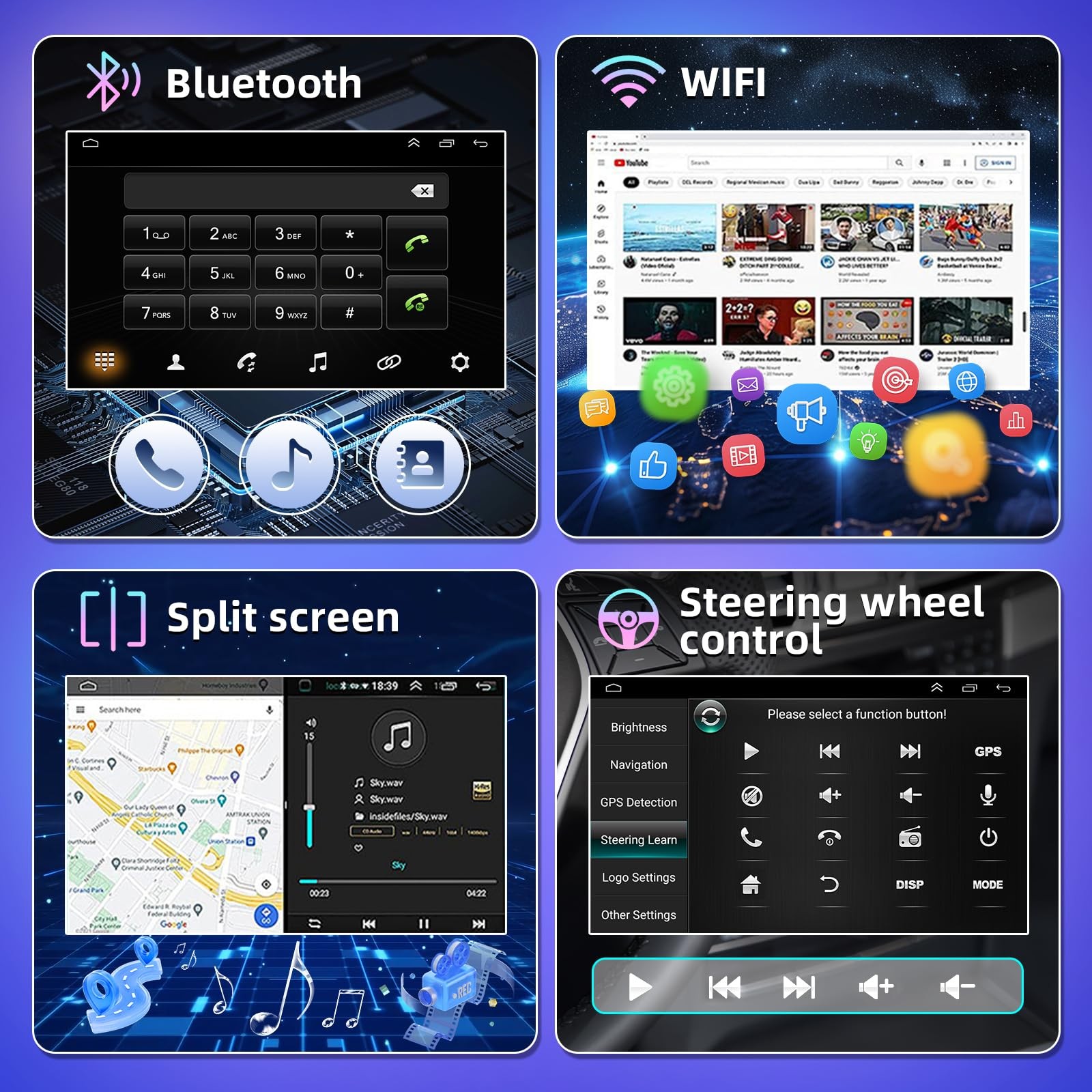 4+64GB Android 14 9Inch Car Stereo for Legacy 2009-2014 Carplay Android Auto