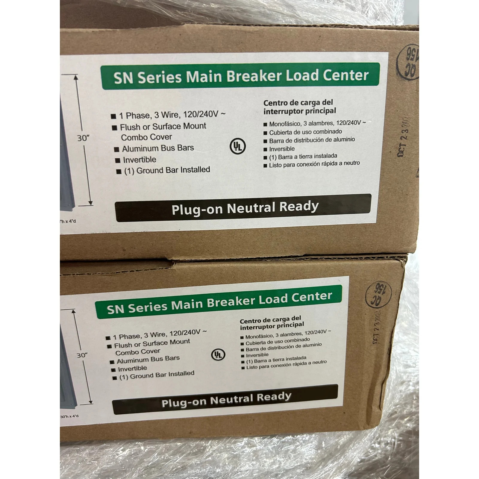 New Siemens 200A 30 Space 48 Circuit Main Breaker Indoor Electric Load Panel