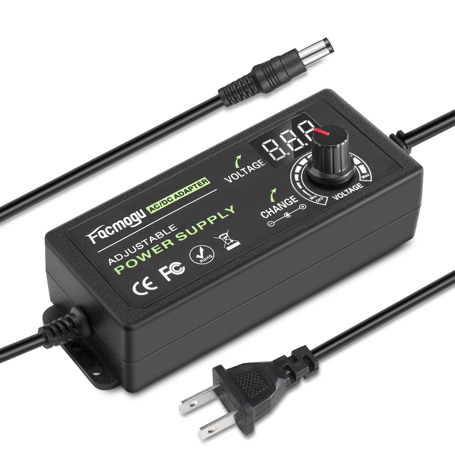 3V-12V 5A 60W Adjustable Power Supply with LED Display, Variable DC 3V 5V 6V …