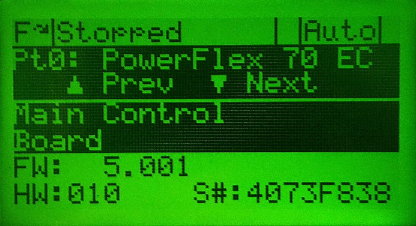Low Hours Allen-Bradley 20AD2P1A0AYNNNC0 PowerFlex 70 1 HP Ser. A 480V FRN:5.001