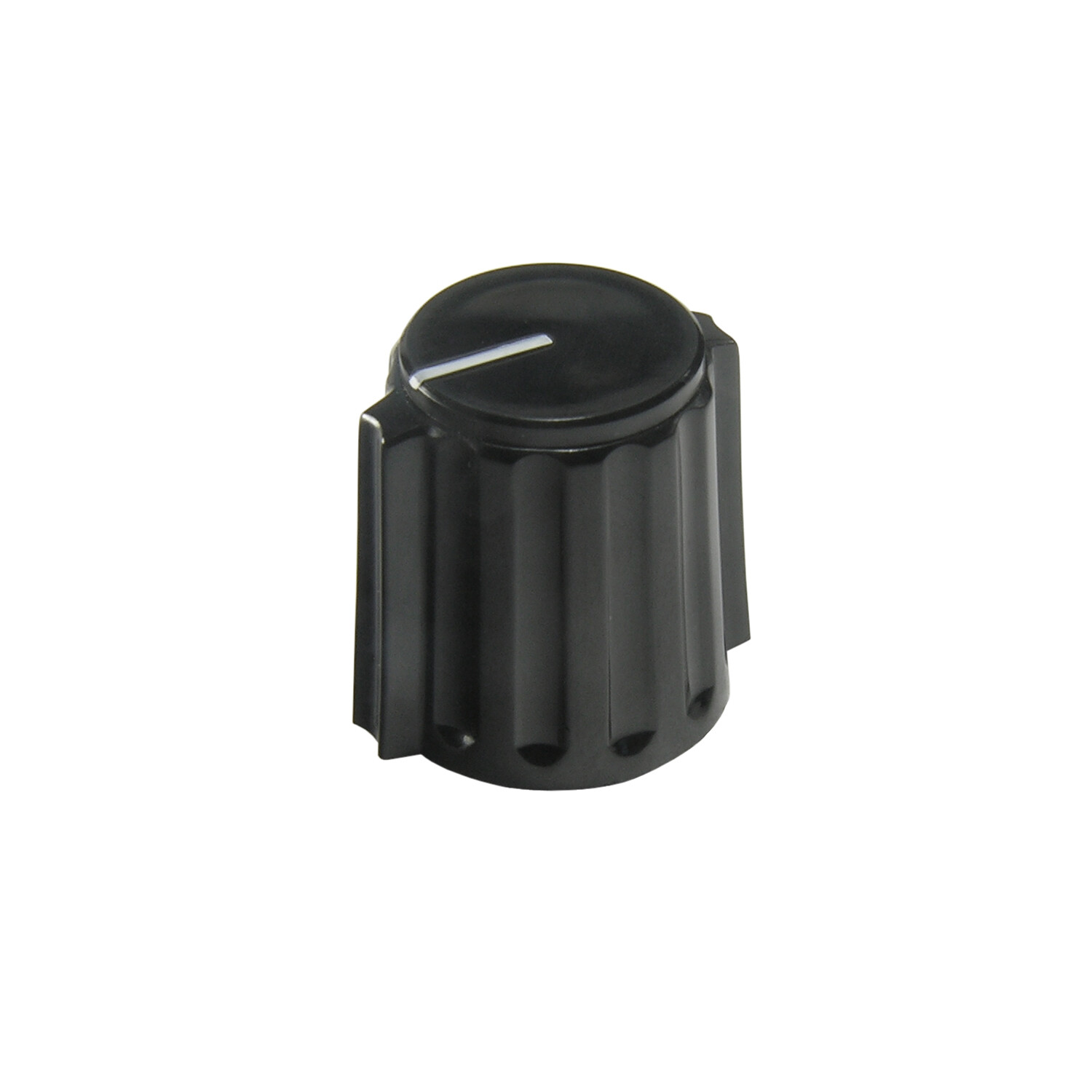 1/8″ Shaft Black Pointer Knob Plastic Cap Brass Collet