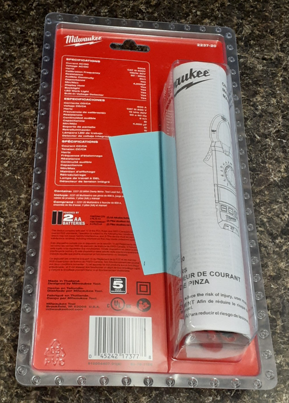 (RI4) MILWAUKEE (2237-20) 600 Amp AC/DC Digital Clamp Meter HVAC/R