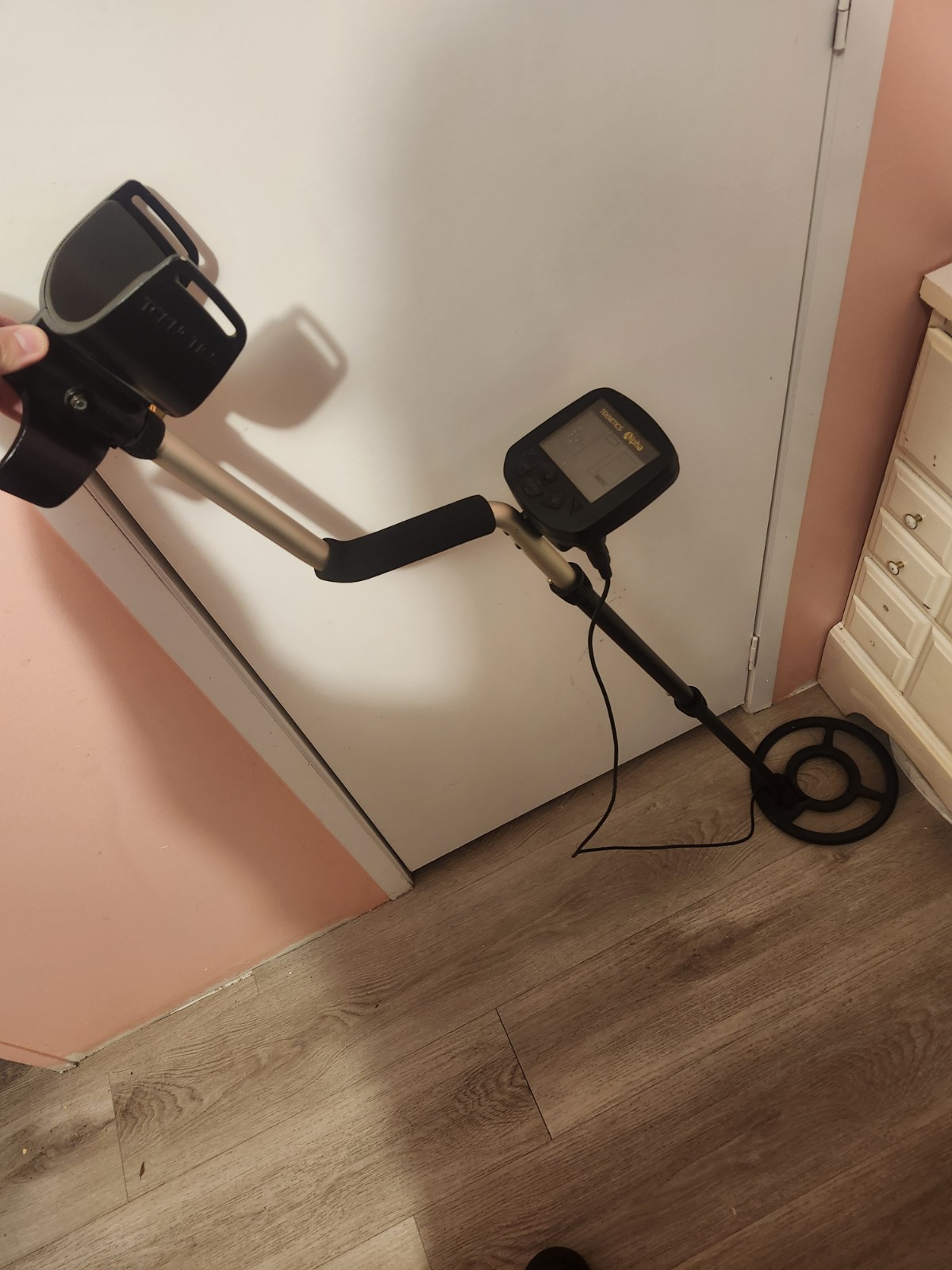 Teknetics Alpha Ground Search Metal Detector w/ LCD, Discrimination, Sensitivity