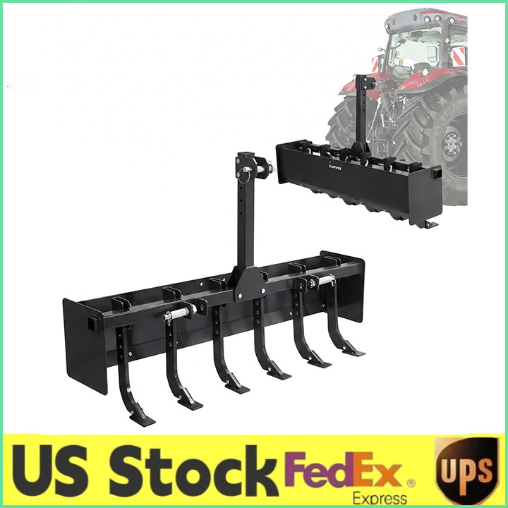 55″Tow Behind Box Scraper Box Blade 3-Point Quick Hitch FOR CAT 0 CAT 1 Tractors