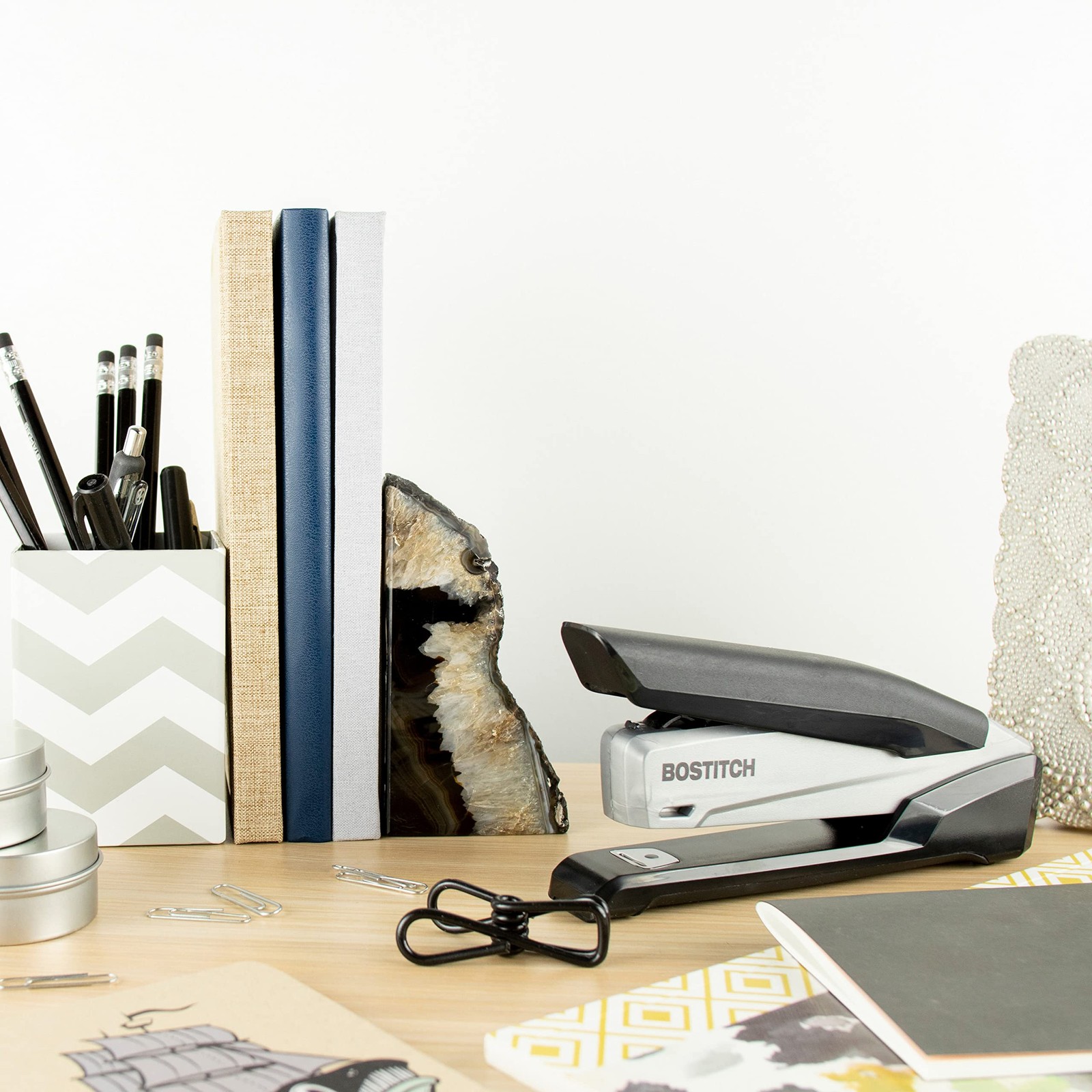 Bostitch Office InPower Desktop EcoFriendly Stapler, OneFinger Technology, Ja…