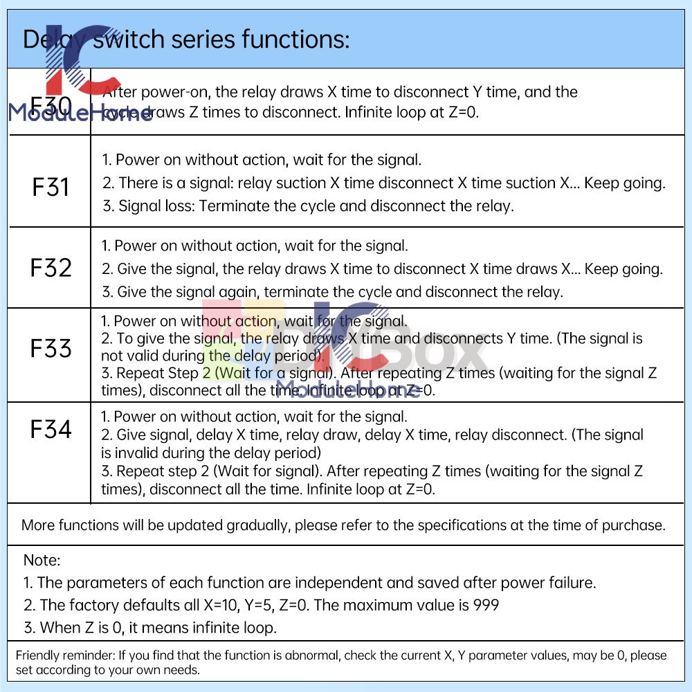 10A Time Relay Module Multi-function Digital Display Delay Start Relay Module