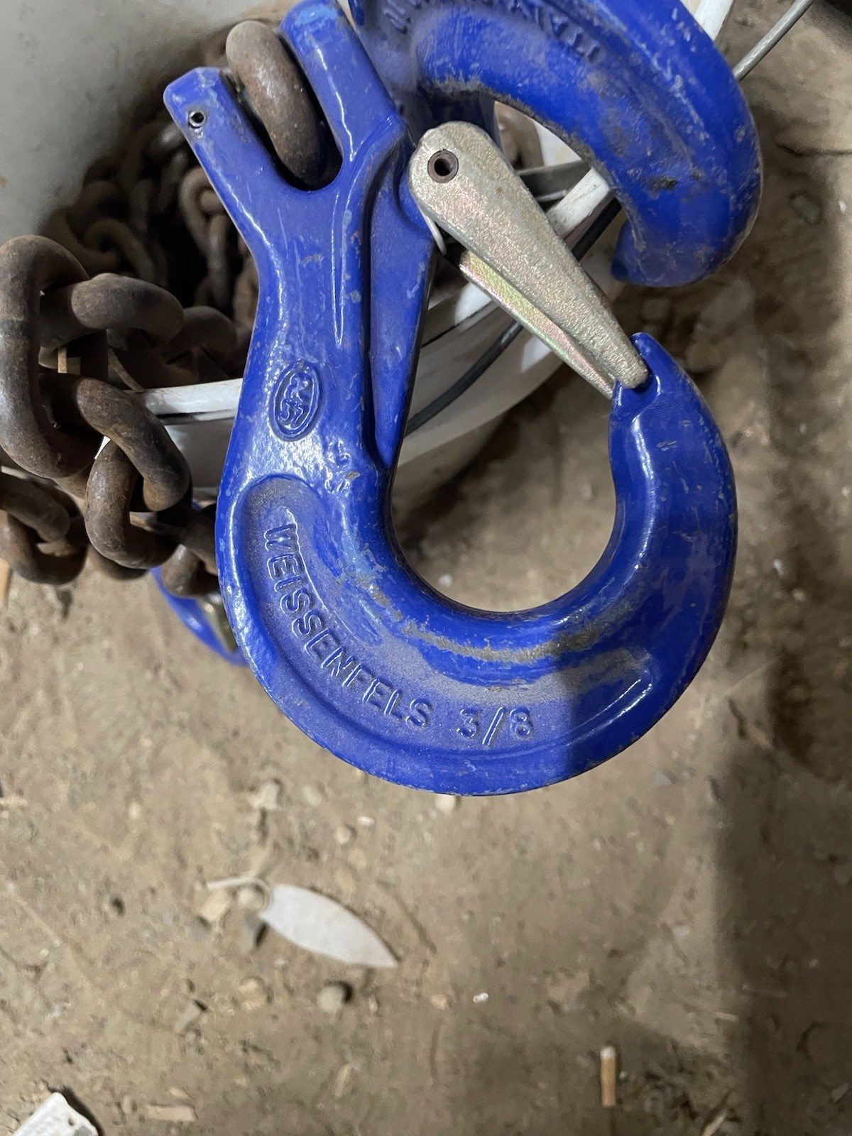 3/8″ x 8′ ft – 4-Leg Chain Sling w/ Crosby Hooks