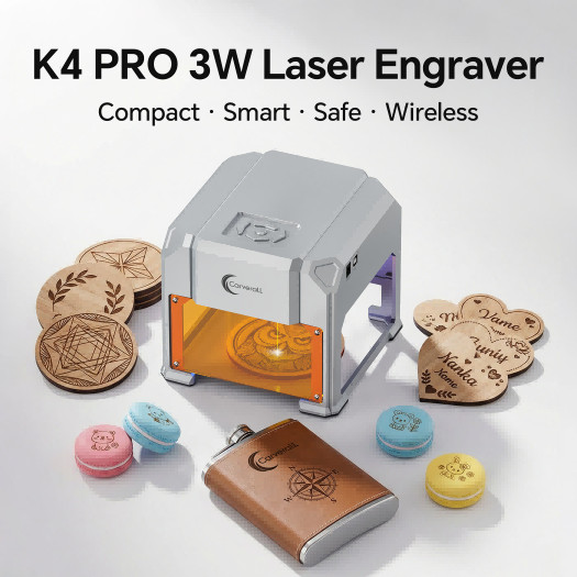 Carverall Mini Portable Laser Engraver for Wood Leather Bamboo Desktop DIY