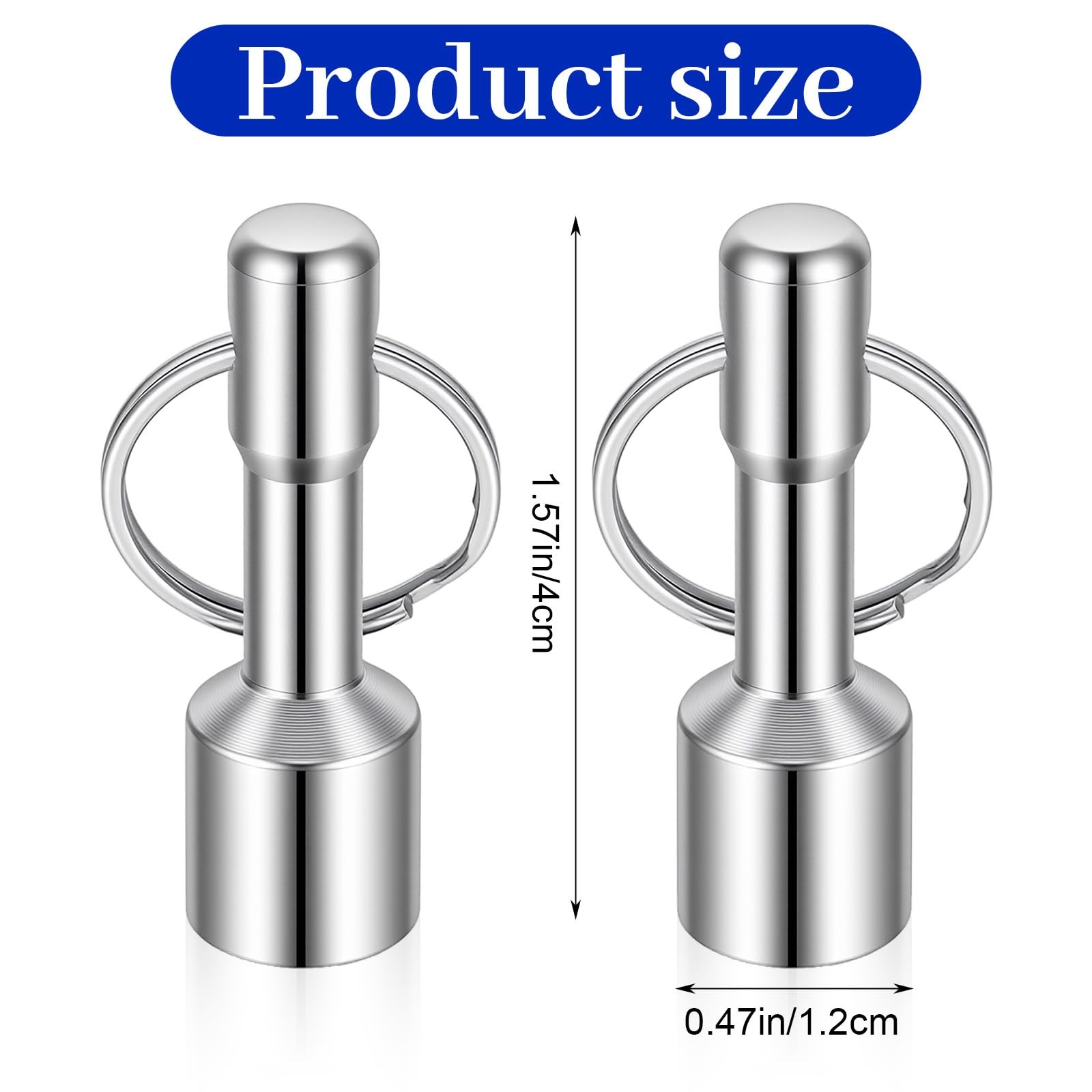 2 Pcs Keychain Magnet Testing Brass Key Holder Neodymium Key Chain Magnet