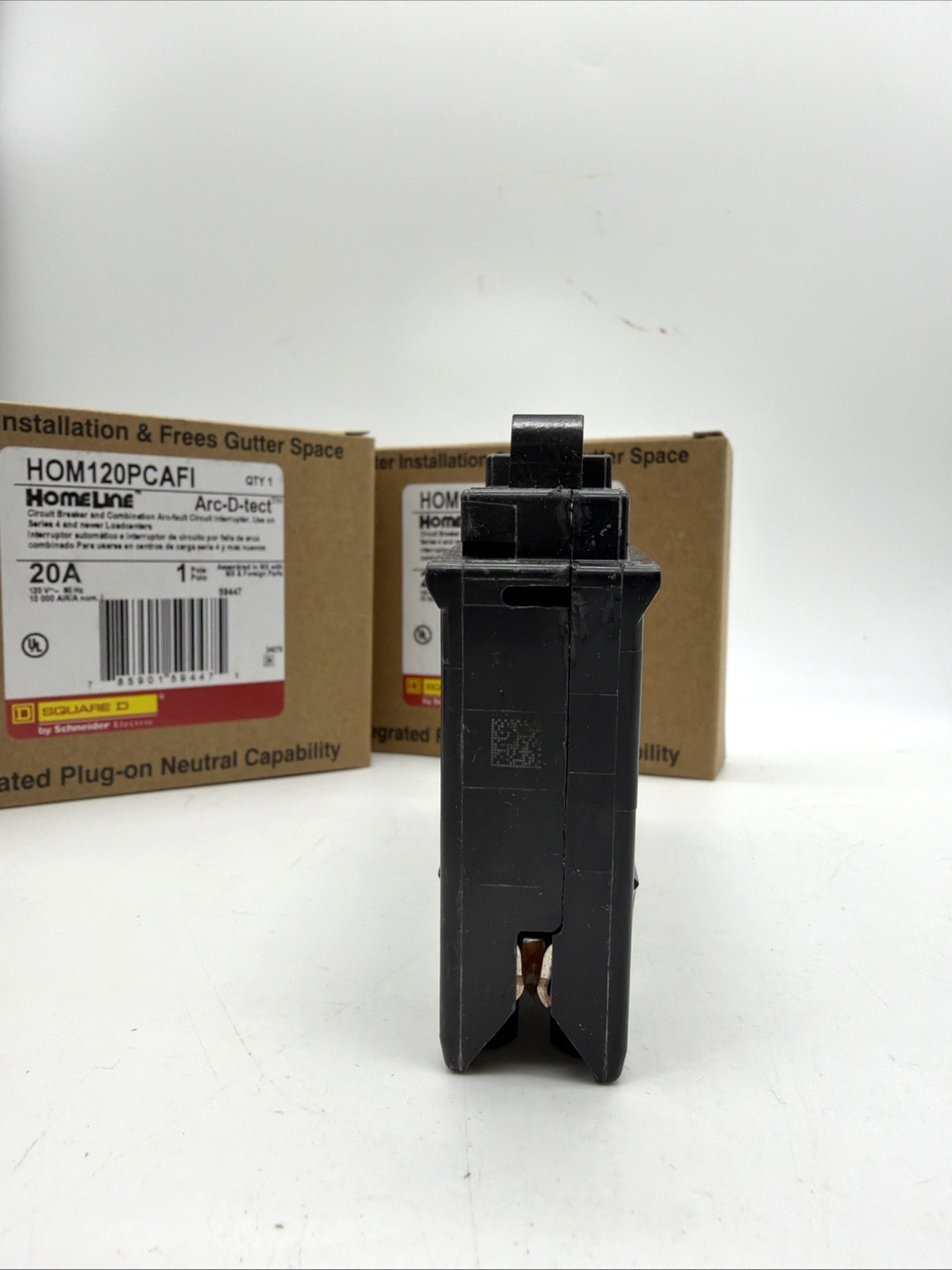 SQUARE D HOM120PCAFI AFCI CIRCUIT BREAKER 20A 1-POLE PLUG-ON NEUTRAL -3 PACK