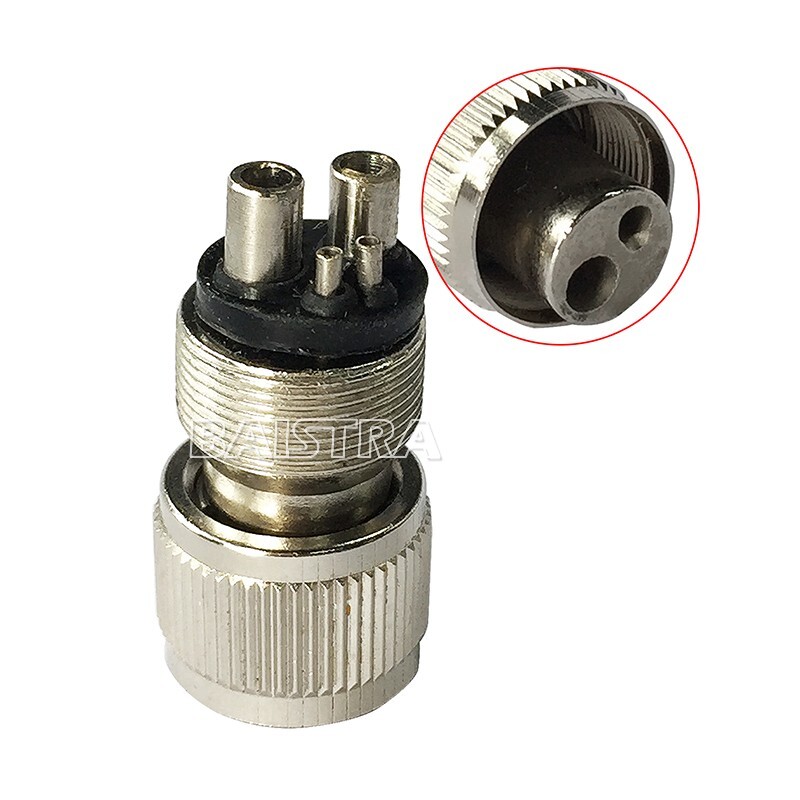 Dental Handpiece Tubing Change Adapter Connector Converter 4Holes to 2Holes