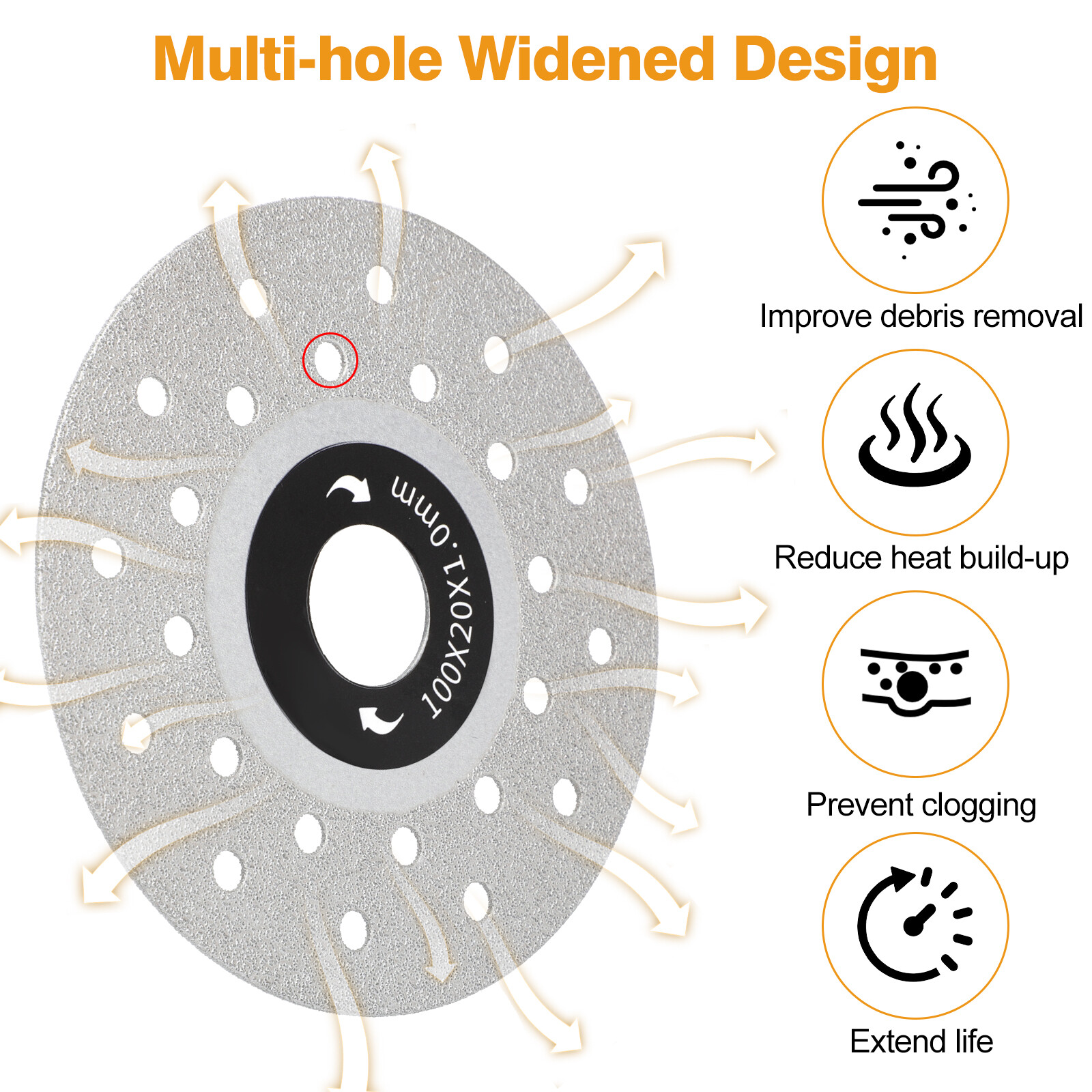 6PCS 4″ Rock Slab Grinding Disc Diamond Tile Cutting Saw Blade for Angle Grinder