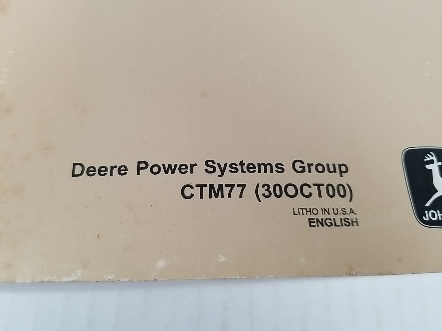 John Deere ALTERNATORS STARTER MOTOR TECHNICAL SERVICE SHOP REPAIR MANUAL, CTM77