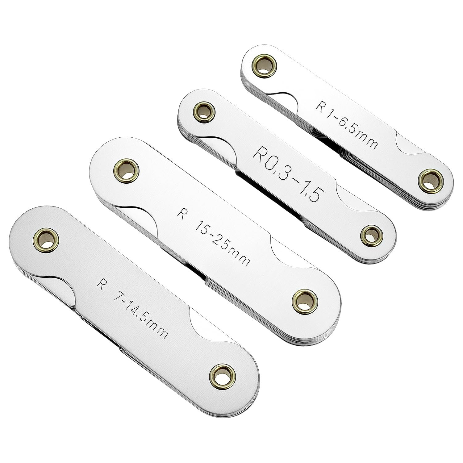 4 Pack Radius Gauge Set Precision Stainless Steel Measurement Tool