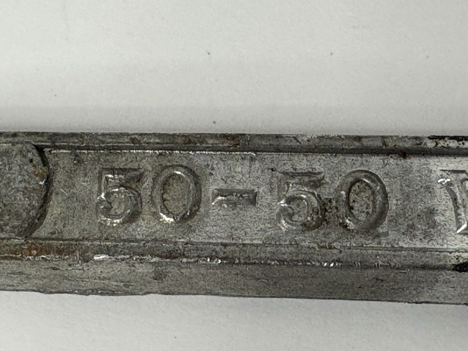 TIN LEAD SOLDER BAR 50/50 WARRANTED 3/4″ x 13″ Grade A Approx 1 lb 8 oz
