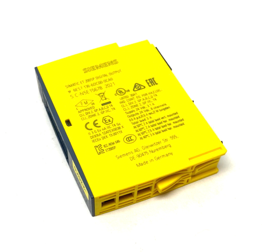 Siemens 6ES7 136-6DC00-0CA0 SIMATIC ET 200SP Digital Output Module F-DQ 8x 24VDC