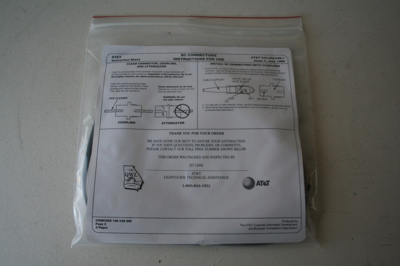 New Lucent Technologies FL2EP-EP 8FT 2.4M OFNR Fiber Optic Cable – 107150336