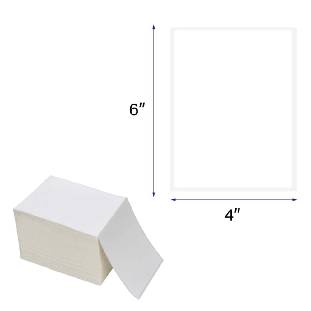 Fanfold 4″ x 6″ Direct Thermal Labels Barcode Labels for Zebra Rollo Printer UPS