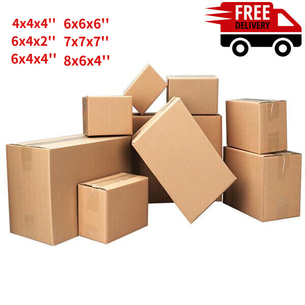100pcs 8x6x4Cardboard Paper Boxes Mailing Packing Shipping Box Corrugated Carton