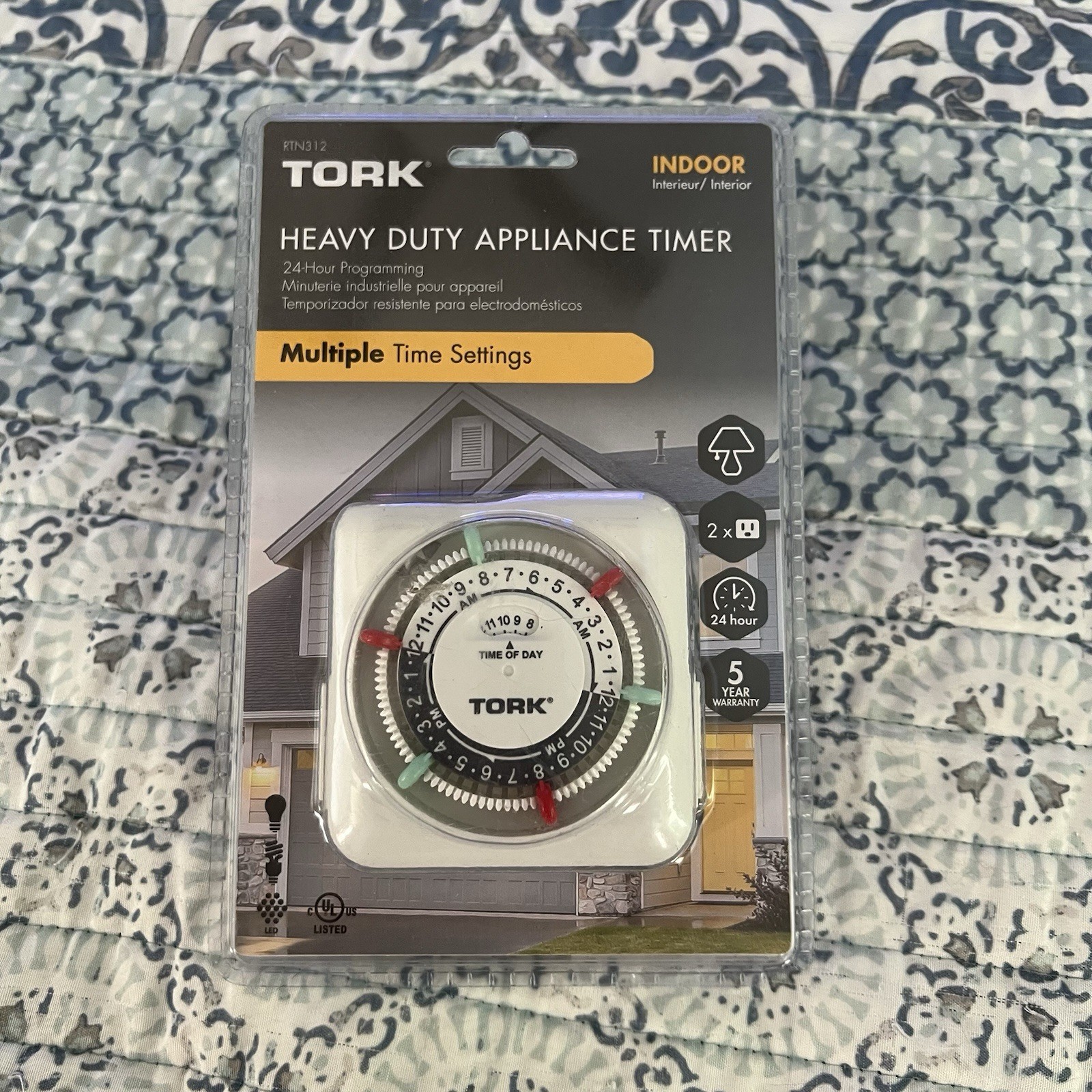 TORK RTN312 Heavy Duty Indoor Appliance Timer, 24-Hour Programmable