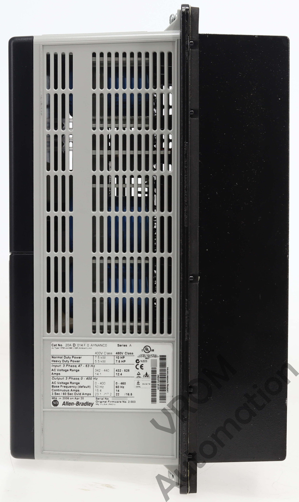 Surplus Allen Bradley 20AD014F0AYNANC0 /A PowerFlex 70 480V 14A 10HP Normal Duty