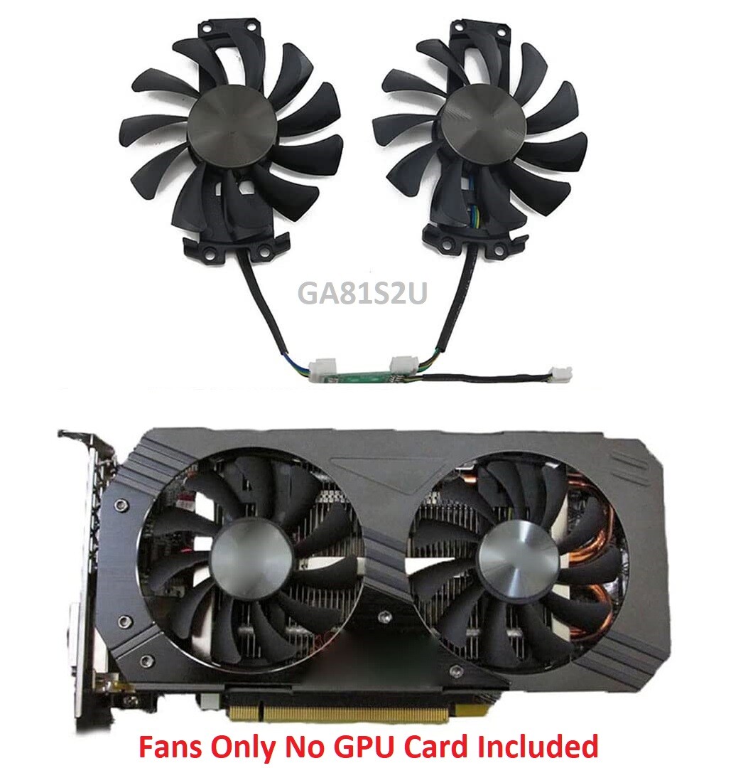 GA81S2U 12V 0.38A 75mm Cooler Fan For ZOTAC GTX 1060TI 3G D5 Graphics Card Fan #
