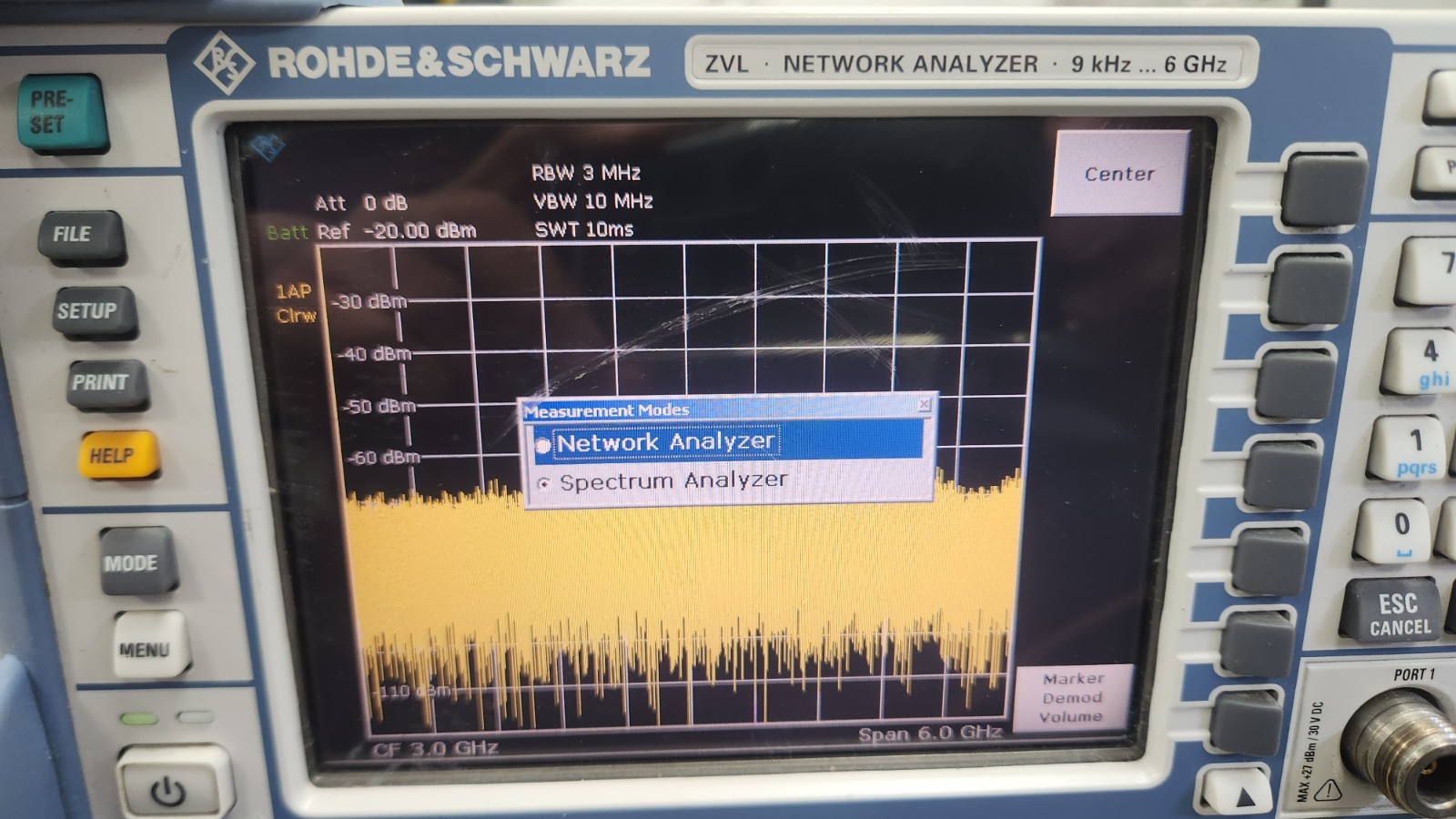 Rohde & Schwarz ZVL6 Vector Network Analyzer 9 kHz – 6 GHz Fully Tested + opt