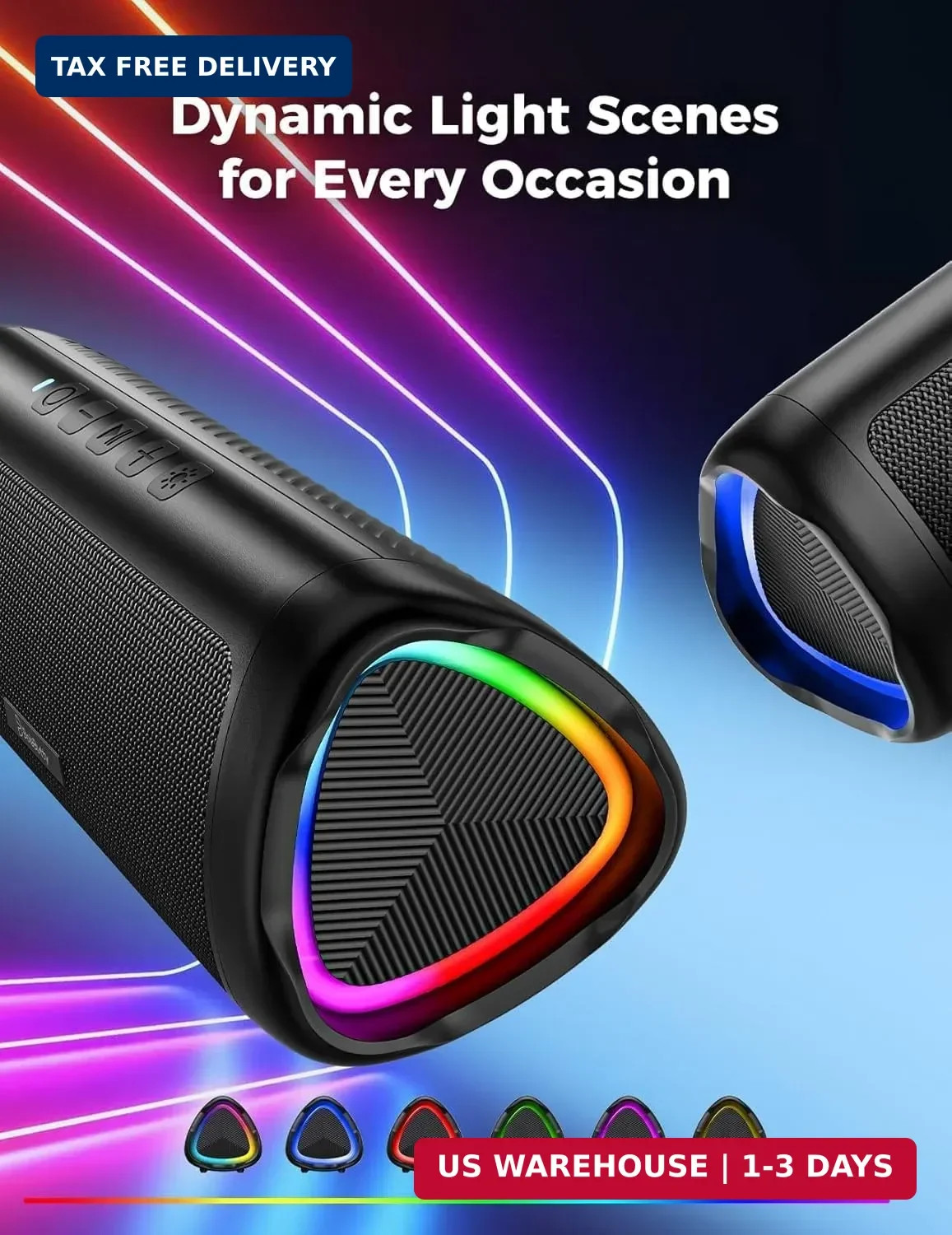 Bluetooth Speaker, 20W HD Sound, Portable Wireless, IPX5 Waterproof, Up to 24H P