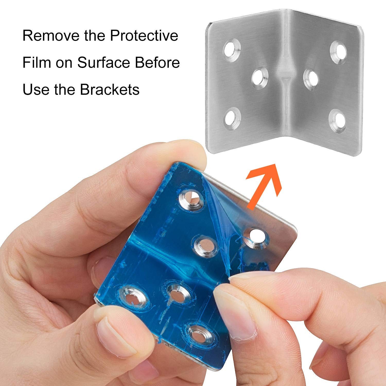 64 PCS Sliver Corner Brace, Stainless Steel 38MM X 30MM X 30MM Heavy Duty L B…