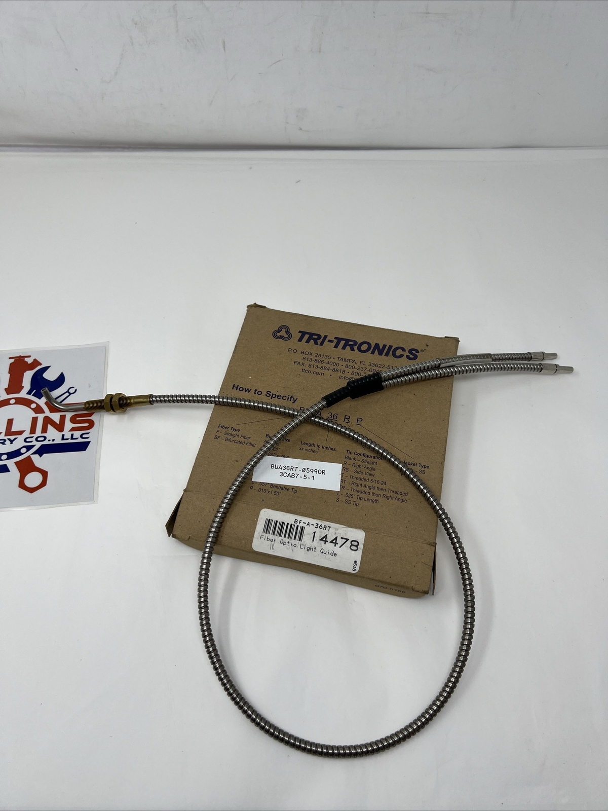 Tri-Tronics BF-A-36RT Cable Bifurcated Glass Fiber Optic Light Guide
