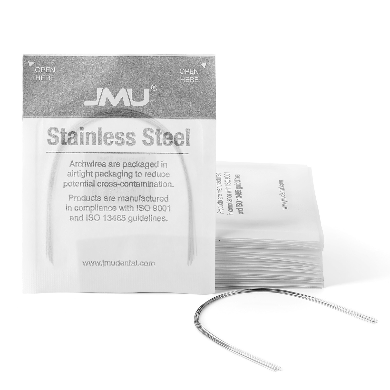 100pcs JMU Dental Ovoid Orthodontic Stainless steel Arch Wire Round Rectangular