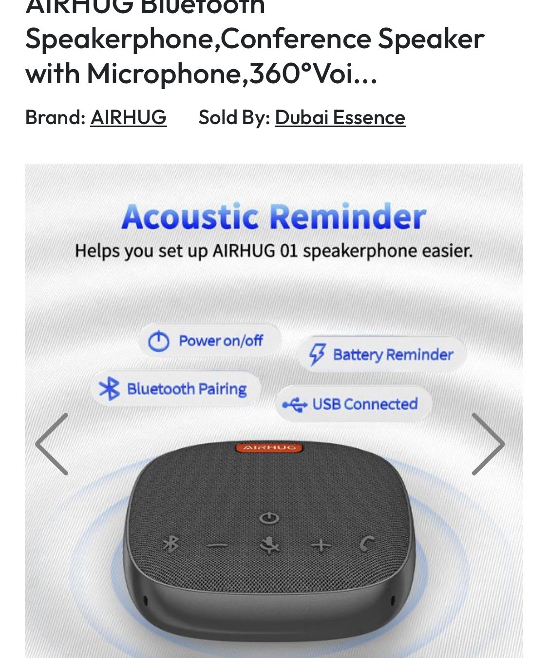 AIRHUG Portable Conference Speaker and Microphone, Bluetooth Speakerphone -l