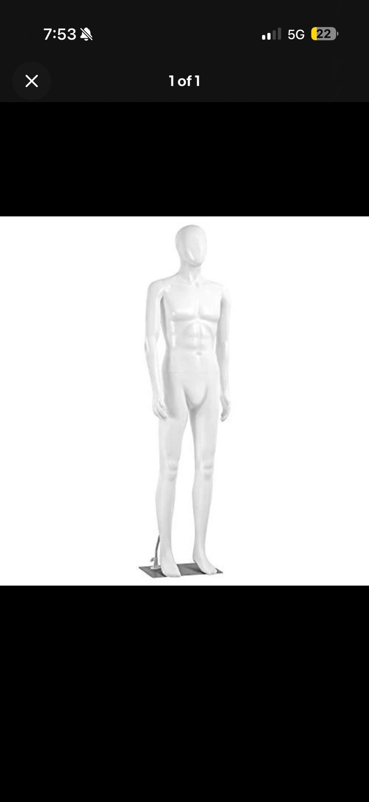 SereneLife 73” Male Mannequin Torso Dress Form PP Full Body Stand