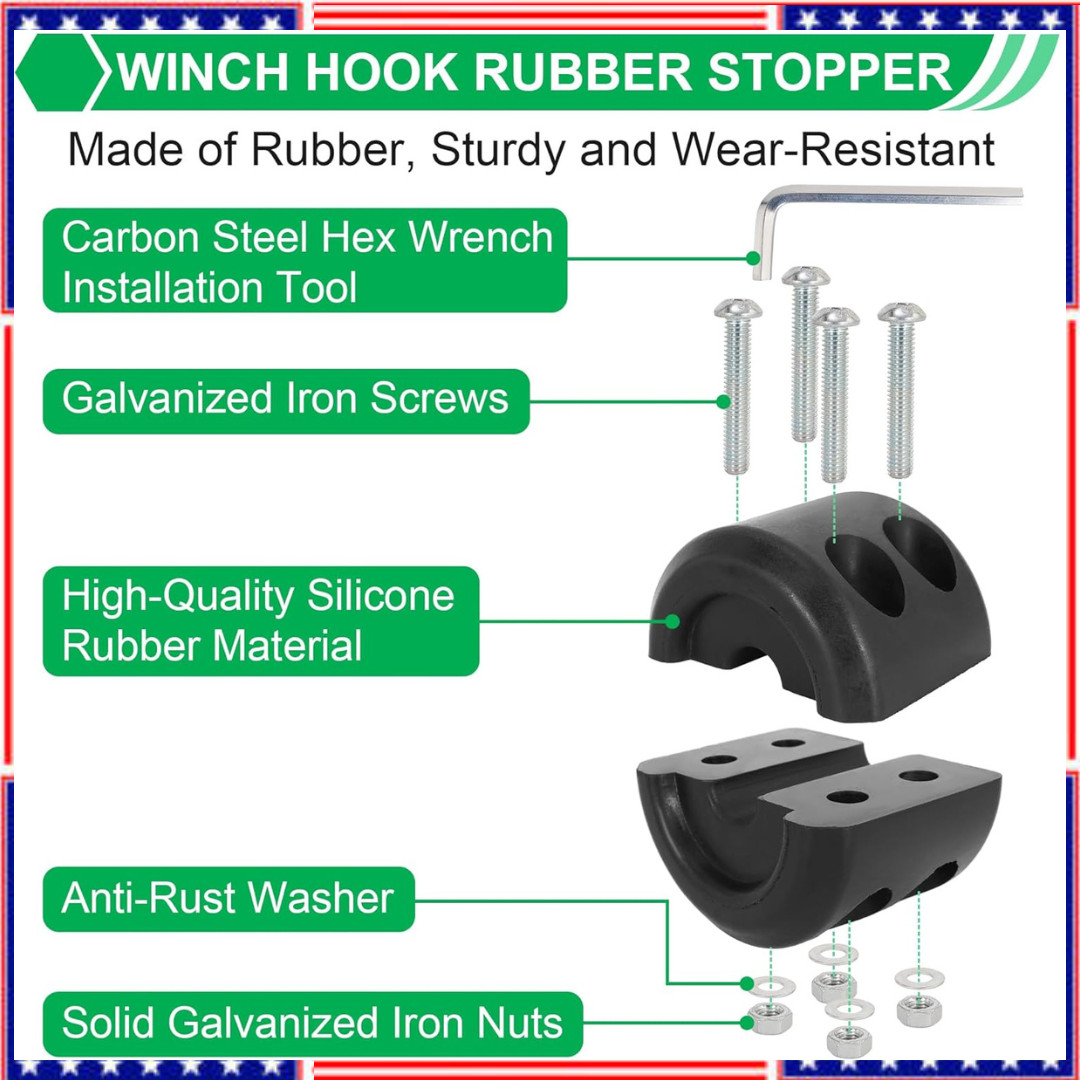 Synthetic Winch Rope Kit 3/16 Inch x 50 Feet 6000 lbs Winch Cable Line
