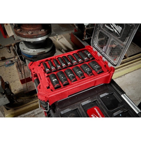 Milwaukee Tool 49-66-6802 15 Pc. Shockwave Impact Duty 1/2 In. Drive Sae Deep